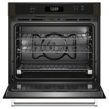 KitchenAid KOES527PBS Single Wall Oven, 27 inch Exterior Width, True Convection, Self Clean, 4.3 cu. ft. Capacity, Wifi Enabled, Air Fry, Black Stainless Steel colour