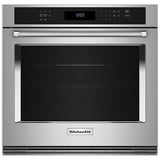 KitchenAid KOES530PSS Single Wall Oven, 30 inch Exterior Width, True Convection, Self Clean, 5 cu. ft. Capacity, Air Fry, Stainless Steel colour