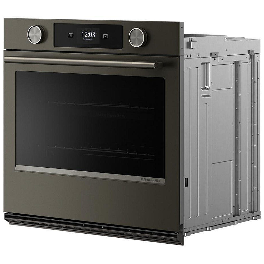KitchenAid KOES730SBE Single Wall Oven, 30 inch Exterior Width, True Convection, 5 cu. ft. Capacity, Temperature Probe, Wifi Enabled, Air Fry, Black Ore colour