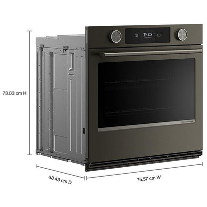 KitchenAid KOES730SBE Single Wall Oven, 30 inch Exterior Width, True Convection, 5 cu. ft. Capacity, Temperature Probe, Wifi Enabled, Air Fry, Black Ore colour