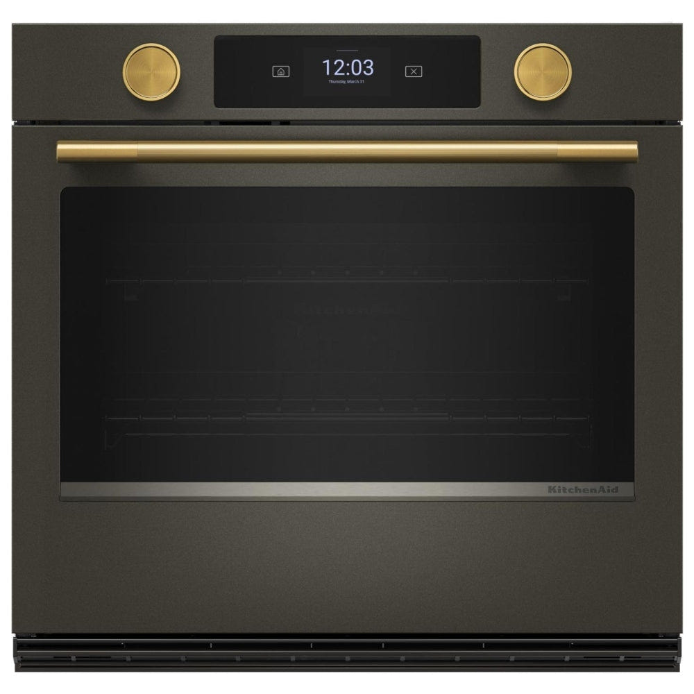 KitchenAid KOES730SBE Single Wall Oven, 30 inch Exterior Width, True Convection, 5 cu. ft. Capacity, Temperature Probe, Wifi Enabled, Air Fry, Black Ore colour