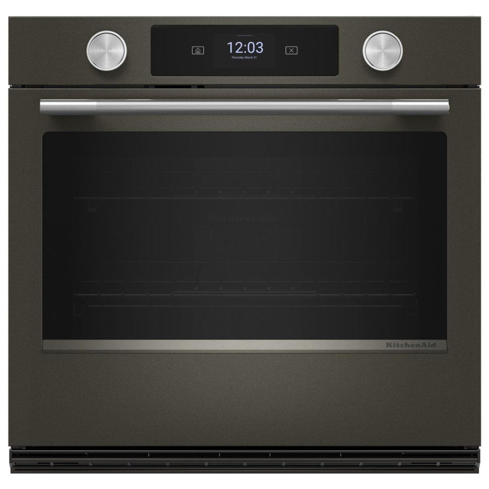 KitchenAid KOES730SBE Single Wall Oven, 30 inch Exterior Width, True Convection, 5 cu. ft. Capacity, Temperature Probe, Wifi Enabled, Air Fry, Black Ore colour
