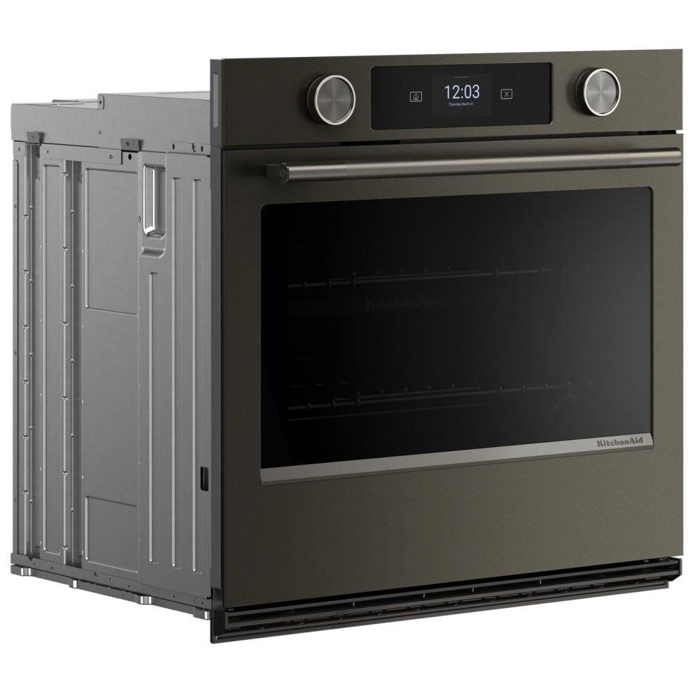 KitchenAid KOES730SBE Single Wall Oven, 30 inch Exterior Width, True Convection, 5 cu. ft. Capacity, Temperature Probe, Wifi Enabled, Air Fry, Black Ore colour