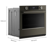 KitchenAid KOES730SBE Single Wall Oven, 30 inch Exterior Width, True Convection, Self Clean, 5 cu. ft. Capacity, Temperature Probe, Wifi Enabled, Air Fry, Black Ore colour
