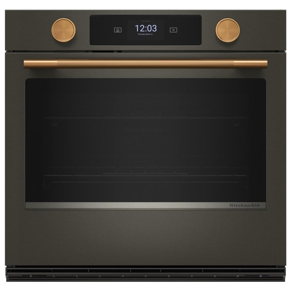 KitchenAid KOES730SBE Single Wall Oven, 30 inch Exterior Width, True Convection, Self Clean, 5 cu. ft. Capacity, Temperature Probe, Wifi Enabled, Air Fry, Black Ore colour