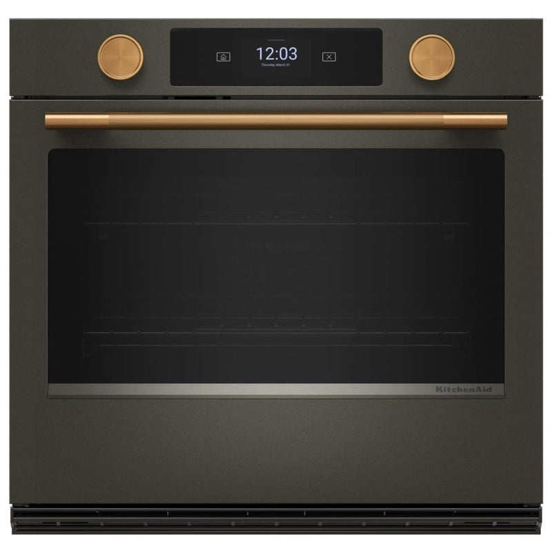 KitchenAid KOES730SBE Single Wall Oven, 30 inch Exterior Width, True Convection, Self Clean, 5 cu. ft. Capacity, Temperature Probe, Wifi Enabled, Air Fry, Black Ore colour