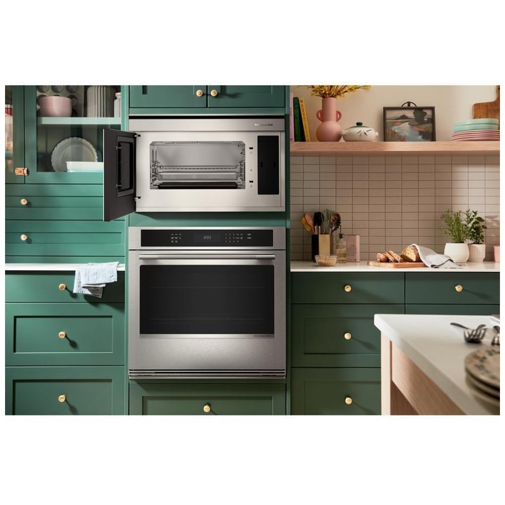 KitchenAid KOES730SPS Single Wall Oven, 30 inch Exterior Width, True Convection, 5 cu. ft. Capacity, Temperature Probe, WiFi Enabled, Air Fry, PrintShield Stainless colour