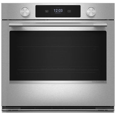 KitchenAid KOES730SPS Single Wall Oven, 30 inch Exterior Width, True Convection, 5 cu. ft. Capacity, Temperature Probe, WiFi Enabled, Air Fry, PrintShield Stainless colour