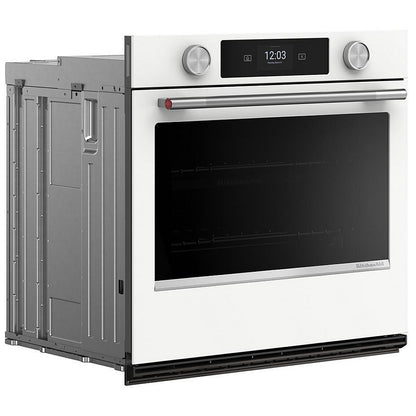 KitchenAid KOES730SWH Single Wall Oven, 30 inch Exterior Width, True Convection, 5 cu. ft. Capacity, Temperature Probe, Wifi Enabled, Air Fry, White colour