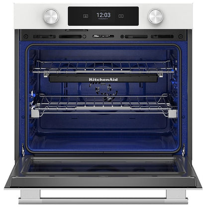 KitchenAid KOES730SWH Single Wall Oven, 30 inch Exterior Width, True Convection, 5 cu. ft. Capacity, Temperature Probe, Wifi Enabled, Air Fry, White colour