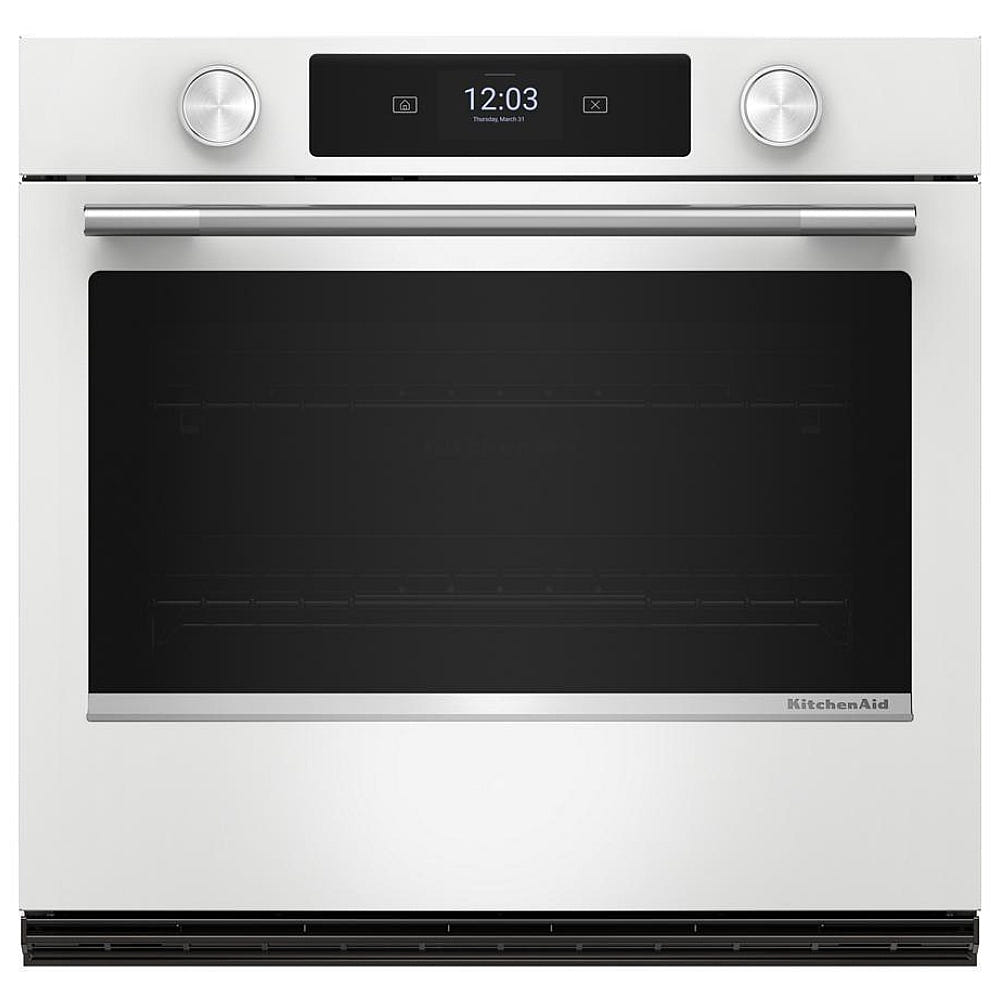 KitchenAid KOES730SWH Single Wall Oven, 30 inch Exterior Width, True Convection, 5 cu. ft. Capacity, Temperature Probe, Wifi Enabled, Air Fry, White colour