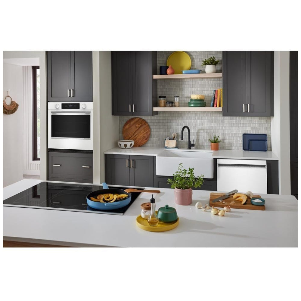 KitchenAid KOES730SWH Single Wall Oven, 30 inch Exterior Width, True Convection, 5 cu. ft. Capacity, Temperature Probe, Wifi Enabled, Air Fry, White colour