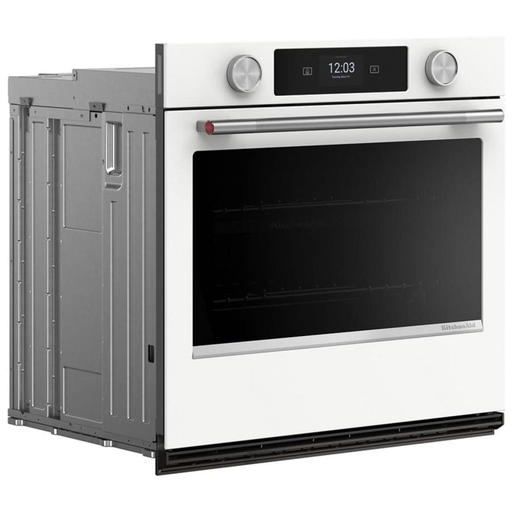 KitchenAid KOES730SWH Single Wall Oven, 30 inch Exterior Width, True Convection, 5 cu. ft. Capacity, Temperature Probe, Wifi Enabled, Air Fry, White colour