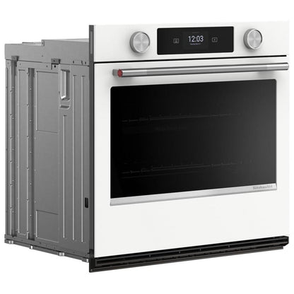 KitchenAid KOES730SWH Single Wall Oven, 30 inch Exterior Width, True Convection, 5 cu. ft. Capacity, Temperature Probe, Wifi Enabled, Air Fry, White colour
