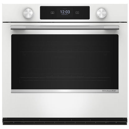 KitchenAid KOES730SWH Single Wall Oven, 30 inch Exterior Width, True Convection, 5 cu. ft. Capacity, Temperature Probe, Wifi Enabled, Air Fry, White colour