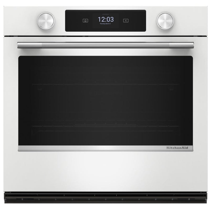 KitchenAid KOES730SWH Single Wall Oven, 30 inch Exterior Width, True Convection, Self Clean, 5 cu. ft. Capacity, Temperature Probe, Wifi Enabled, Air Fry, White colour