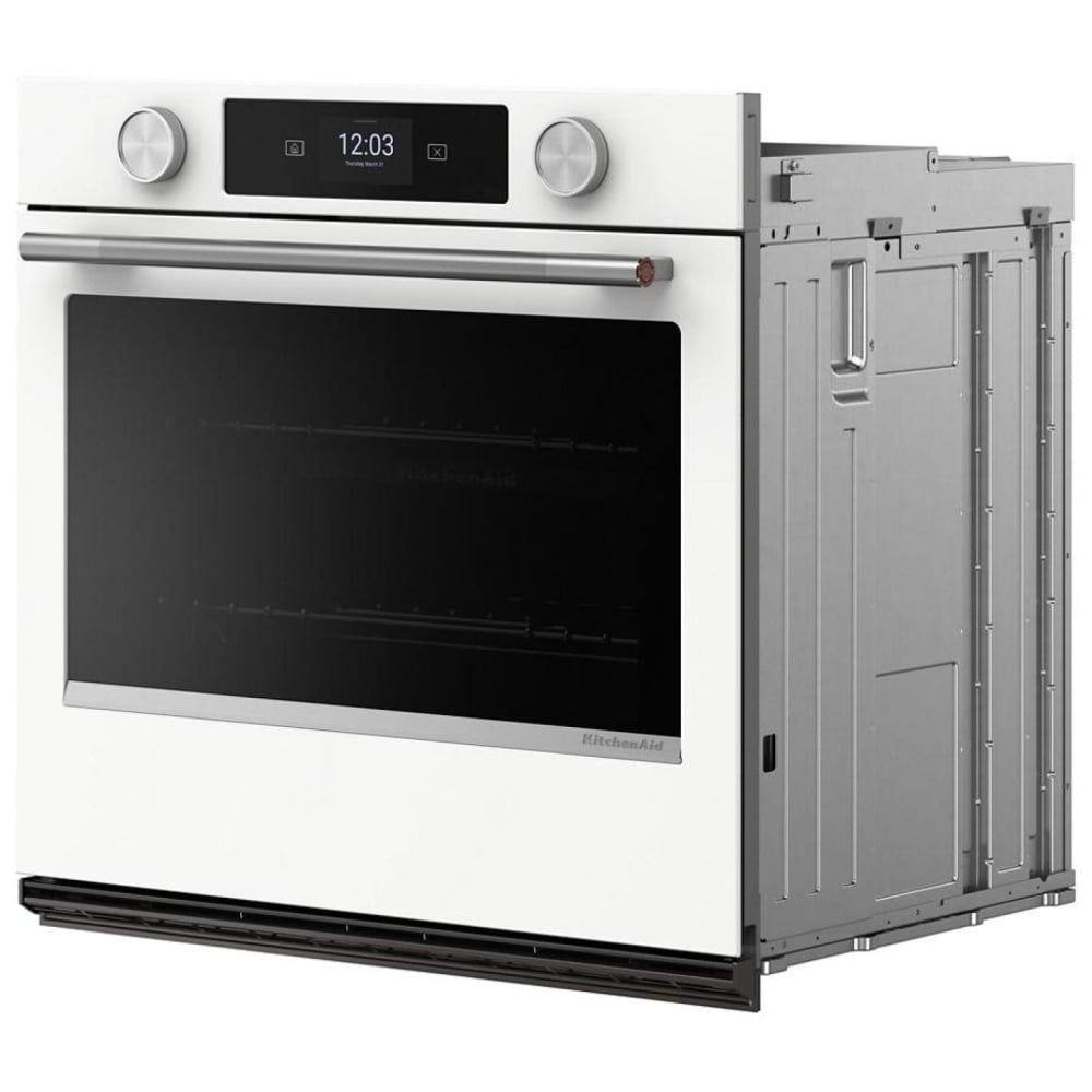 KitchenAid KOES730SWH Single Wall Oven, 30 inch Exterior Width, True Convection, 5 cu. ft. Capacity, Temperature Probe, Wifi Enabled, Air Fry, White colour