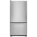 KitchenAid KRBL102ESS Bottom Freezer Refrigerator, 33 inch Width, ENERGY STAR Certified, 22.1 cu. ft. Capacity, Optional Ice Maker