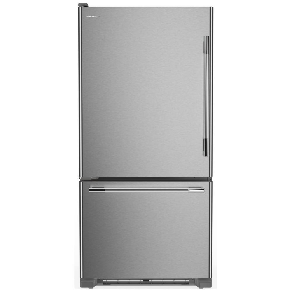 KitchenAid KRBL130SPS Bottom Freezer Refrigerator, 30 inch Width, Optional Ice Maker (Special Order), ENERGY STAR Certified, 18.7 cu. ft. Capacity, PrintShield Stainless colour, Preserva® Food Care