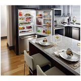 KitchenAid KRBR102ESS Bottom Freezer Refrigerator, 22.1 cu. ft. Capacity, ENERGY STAR Certified, Stainless Steel