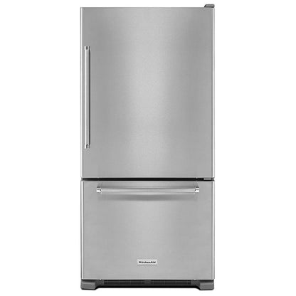 KitchenAid KRBR102ESS Bottom Freezer Refrigerator, 22.1 cu. ft. Capacity, ENERGY STAR Certified, Stainless Steel