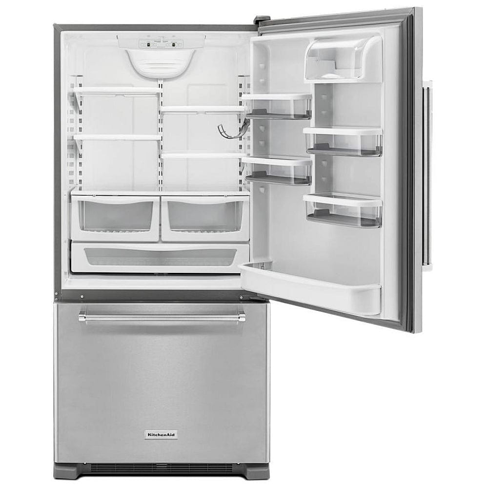 KitchenAid KRBR102ESS Bottom Freezer Refrigerator, 22.1 cu. ft. Capacity, ENERGY STAR Certified, Stainless Steel