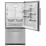 KitchenAid KRBR102ESS Bottom Freezer Refrigerator, 22.1 cu. ft. Capacity, ENERGY STAR Certified, Stainless Steel