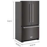 KitchenAid KRFC136RBS Counter Depth French Door Refrigerator, 36 inch Width, 20 cu. ft. Capacity, Counter Depth, Water Dispenser (Interior), Ice Dispenser (Freezer Located), ENERGY STAR Certified, Black Stainless Steel colour