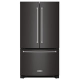KitchenAid KRFC136RBS Counter Depth French Door Refrigerator, 36 inch Width, 20 cu. ft. Capacity, Counter Depth, Water Dispenser (Interior), Ice Dispenser (Freezer Located), ENERGY STAR Certified, Black Stainless Steel colour