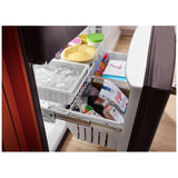 KitchenAid KRFC136RBS Counter Depth French Door Refrigerator, 36 inch Width, 20 cu. ft. Capacity, Counter Depth, Water Dispenser (Interior), Ice Dispenser (Freezer Located), ENERGY STAR Certified, Black Stainless Steel colour