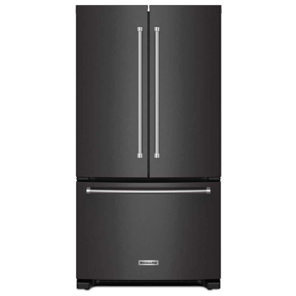 KitchenAid KRFC136RBS Counter Depth French Door Refrigerator, 36 inch Width, 20 cu. ft. Capacity, Counter Depth, Water Dispenser (Interior), Ice Dispenser (Freezer Located), ENERGY STAR Certified, Black Stainless Steel colour