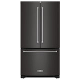 KitchenAid KRFC136RBS Counter Depth French Door Refrigerator, 36 inch Width, 20 cu. ft. Capacity, Counter Depth, Water Dispenser (Interior), Ice Dispenser (Freezer Located), ENERGY STAR Certified, Black Stainless Steel colour