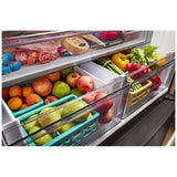 KitchenAid KRFC136RBS Counter Depth French Door Refrigerator, 36 inch Width, 20 cu. ft. Capacity, Counter Depth, Water Dispenser (Interior), Ice Dispenser (Freezer Located), ENERGY STAR Certified, Black Stainless Steel colour