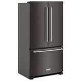 KitchenAid KRFC136RBS Counter Depth French Door Refrigerator, 36 inch Width, 20 cu. ft. Capacity, Counter Depth, Water Dispenser (Interior), Ice Dispenser (Freezer Located), ENERGY STAR Certified, Black Stainless Steel colour