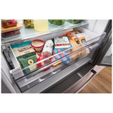 KitchenAid KRFC136RBS Counter Depth French Door Refrigerator, 36 inch Width, 20 cu. ft. Capacity, Counter Depth, Water Dispenser (Interior), Ice Dispenser (Freezer Located), ENERGY STAR Certified, Black Stainless Steel colour