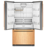 KitchenAid KRFC136TPA French Door Refrigerator, 36 inch Width, 21.9 cu. ft. Capacity, Counter Depth, Custom Panel Ready, Water Dispenser (Interior), Ice Dispenser (Freezer Located), Panel Ready, FreshChill™, FreshSeal™ Bins, Preserva® Food Care