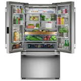 KitchenAid KRFC236SPS Counter Depth French Door Refrigerator, 36 inch Width, 24.3 cu. ft. Capacity, Counter Depth, Water Dispenser (Interior), Ice Dispenser (Freezer Located), ENERGY STAR Certified, PrintShield Stainless colour
