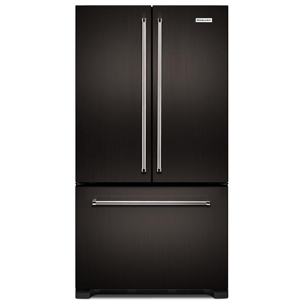 KitchenAid KRFC302EBS Counter Depth French Door Refrigerator, 36 inch Width, 21.9 cu. ft. Capacity, Counter Depth, Water Dispenser (Interior), Ice Dispenser (Freezer Located), Black Stainless Steel colour
