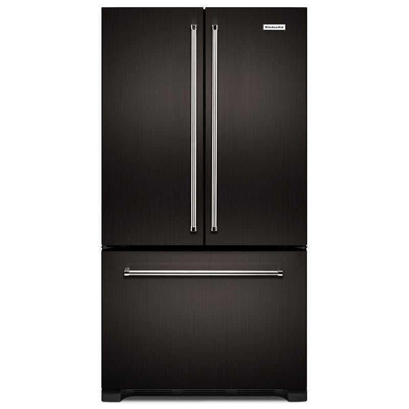 KitchenAid KRFC302EBS Counter Depth French Door Refrigerator, 36 inch Width, 21.9 cu. ft. Capacity, Counter Depth, Water Dispenser (Interior), Ice Dispenser (Freezer Located), Black Stainless Steel colour