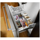 KitchenAid KRFC302EBS Counter Depth French Door Refrigerator, 36 inch Width, 21.9 cu. ft. Capacity, Counter Depth, Water Dispenser (Interior), Ice Dispenser (Freezer Located), Black Stainless Steel colour