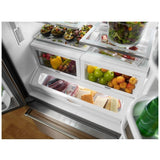 KitchenAid KRFC302EBS Counter Depth French Door Refrigerator, 36 inch Width, 21.9 cu. ft. Capacity, Counter Depth, Water Dispenser (Interior), Ice Dispenser (Freezer Located), Black Stainless Steel colour