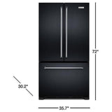 KitchenAid KRFC302EBS Counter Depth French Door Refrigerator, 36 inch Width, 21.9 cu. ft. Capacity, Counter Depth, Water Dispenser (Interior), Ice Dispenser (Freezer Located), Black Stainless Steel colour