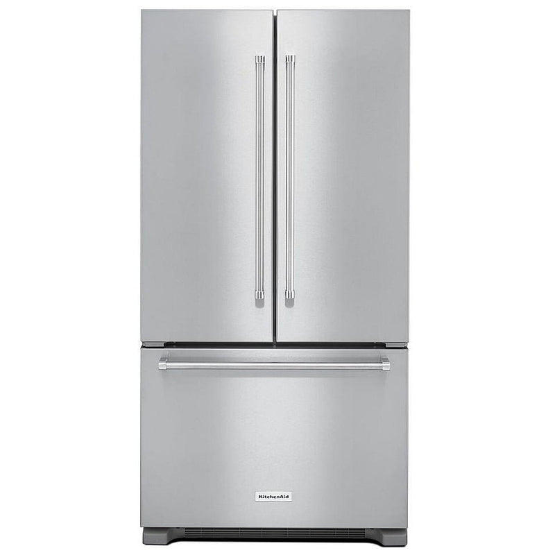 KitchenAid KRFC302ESS Counter Depth French Door Refrigerator, 36 inch Width, 21.9 cu. ft. Capacity, Counter Depth, Water Dispenser (Interior), Ice Dispenser (Freezer Located), Stainless Steel colour