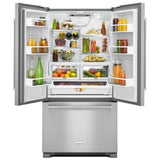 KitchenAid KRFC302ESS Counter Depth French Door Refrigerator, 36 inch Width, 21.9 cu. ft. Capacity, Counter Depth, Water Dispenser (Interior), Ice Dispenser (Freezer Located), Stainless Steel colour
