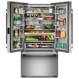 KitchenAid KRFC336SPS Counter Depth Refrigerator, 36 inch Width, Counter Depth, Ice Dispenser (Freezer Located), Water Dispenser (Interior), ENERGY STAR Certified, 24.8 cu. ft. Capacity, PrintShield Stainless Steel colour