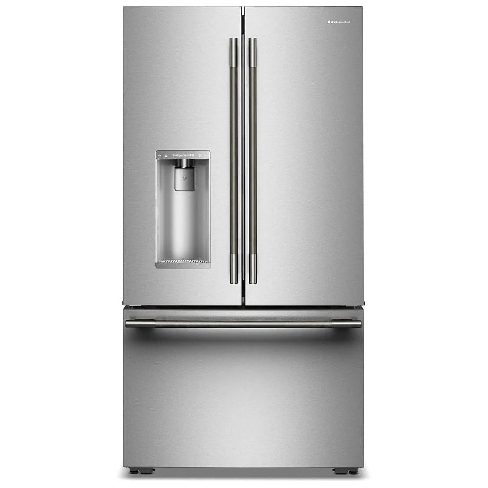KitchenAid KRFC536SPS French Door Refrigerator, 36 inch Width, 23.1 cu. ft. Capacity, Counter Depth, Water Dispenser (Exterior), Ice Dispenser (Thru Door), ENERGY STAR Certified, Stainless Steel colour, EveryDrop™ Water Filtration, In-Door-Ice® Storage