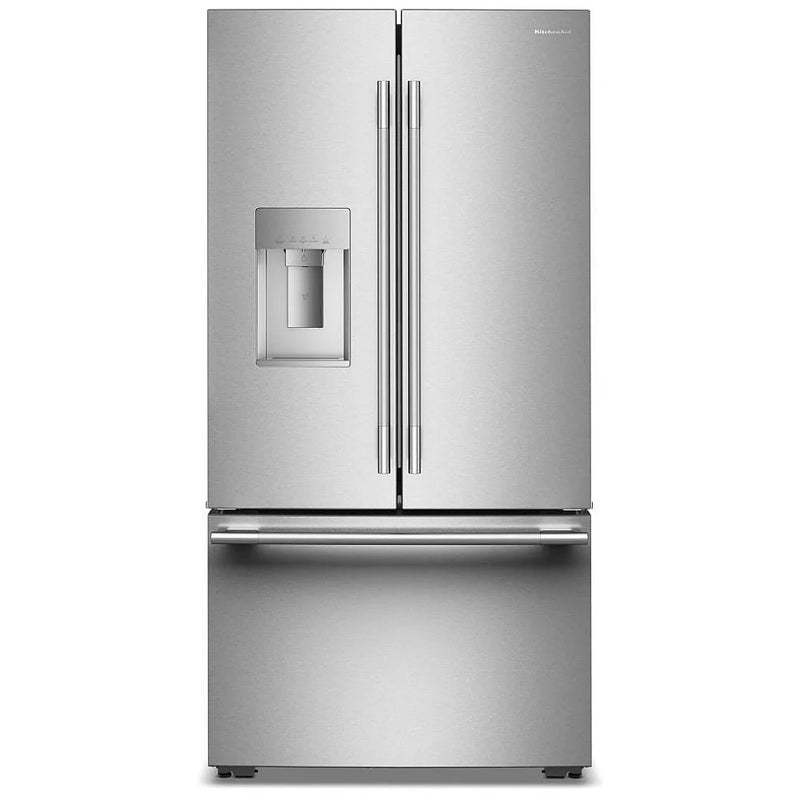 KitchenAid KRFC736SPS French Door Refrigerator, 36 inch Width, 23.9 cu. ft. Capacity, Counter Depth, Water Dispenser (Exterior), Ice Dispenser (Thru Door), ENERGY STAR Certified, Stainless Steel colour, EveryDrop® Water Filter, FreshChill™