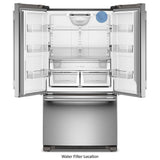 KitchenAid KRFF136SPS French Door Refrigerator, 36 inch Width, 25.2 cu. ft. Capacity, Water Dispenser (Interior), Ice Dispenser (Freezer Located), ENERGY STAR Certified, PrintShield Stainless colour