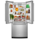KitchenAid KRFF300ESS French Door Refrigerator, 30 inch Width, 19.7 cu. ft. Capacity, Water Dispenser (Interior), Ice Dispenser (Freezer Located), Stainless Steel colour