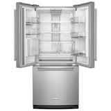 KitchenAid KRFF300ESS French Door Refrigerator, 30 inch Width, 19.7 cu. ft. Capacity, Water Dispenser (Interior), Ice Dispenser (Freezer Located), Stainless Steel colour